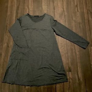 Grey Dress with Pocket